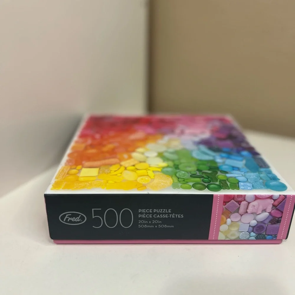 Fred Sugar Spectrum 500 Piece Puzzle Emily Blincoe Rainbow Candy Complete